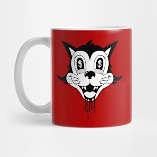 Retro Cat / Dollar Signs Mug